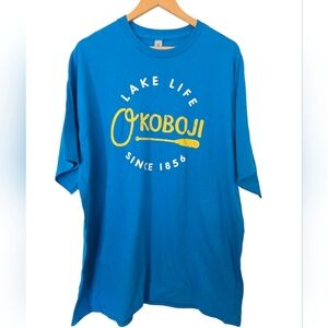 NWT Gildan Blue Graphic T-Shirt 2x